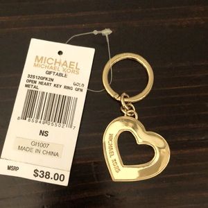 Michael Kors Gold Heart Key Ring Keychain